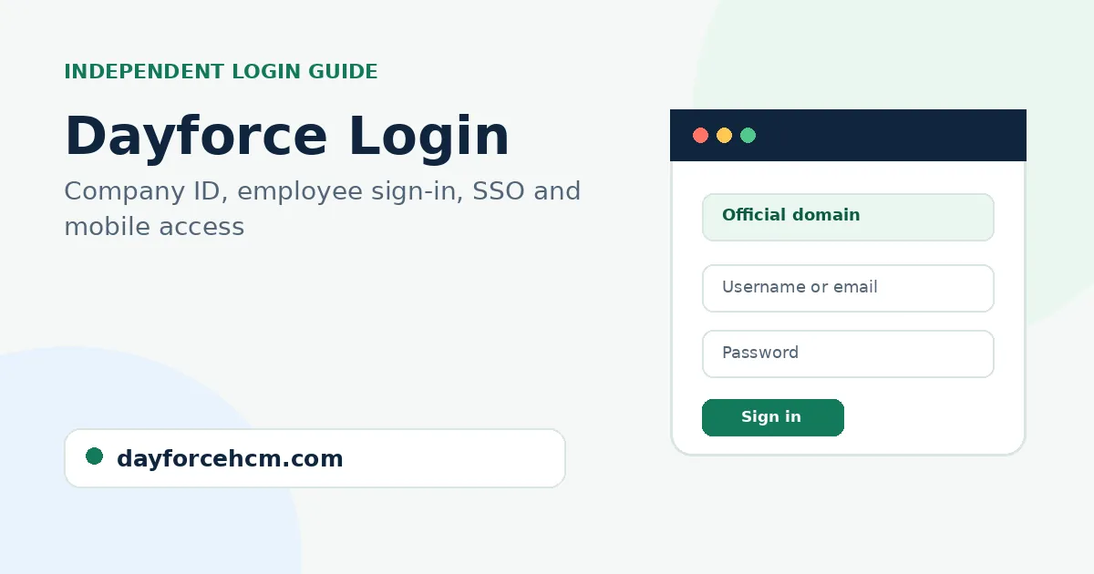 Dayforce Login: Employee Sign-In, Company ID and Password Reset