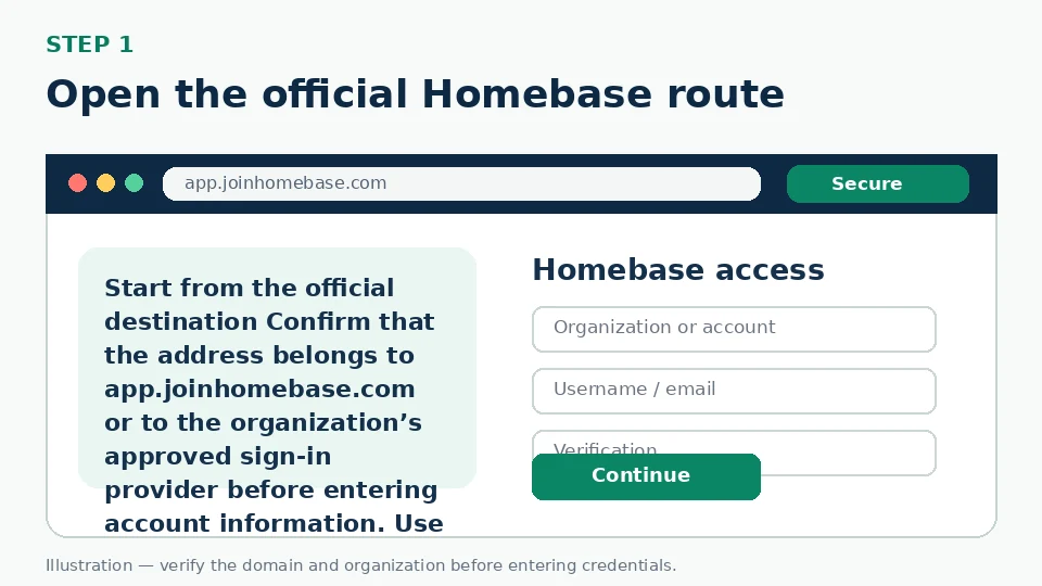 Illustration for Open the official Homebase route