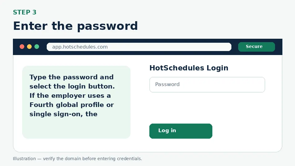 Illustration for Enter the password