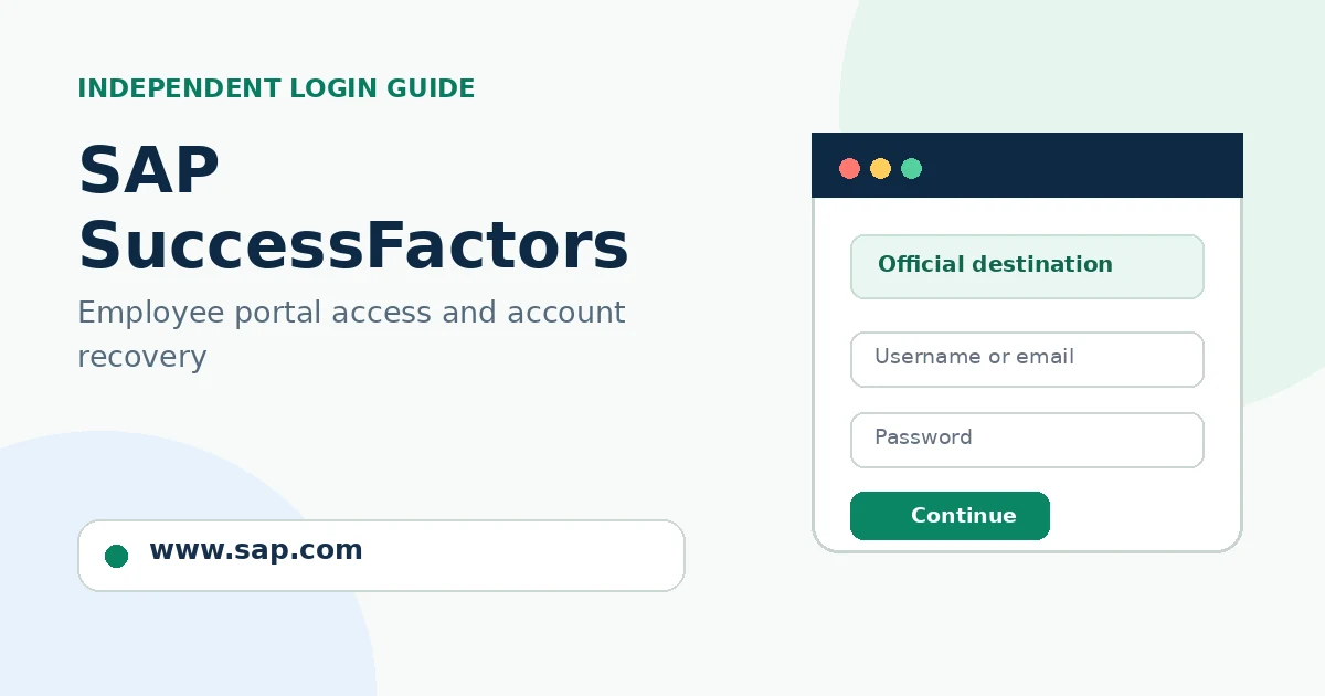 SAP SuccessFactors Login: Official Portal, Password Reset and Account Help