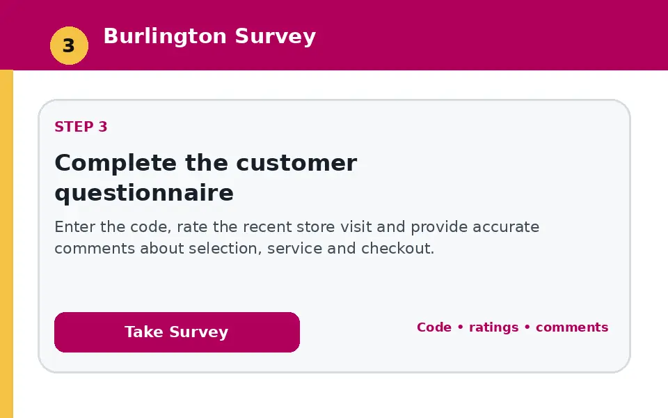 Complete the customer questionnaire instructional survey step illustration