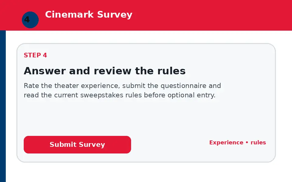 Answer and review the rules instructional survey step illustration