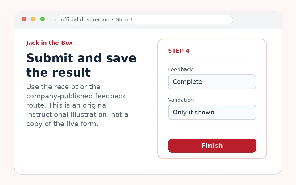 Submit and save the result instructional survey step illustration