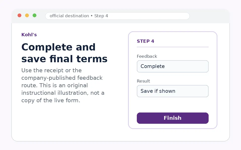 Complete and save final terms instructional survey step illustration