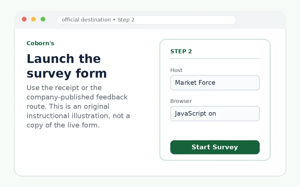 Launch the survey form instructional survey step illustration