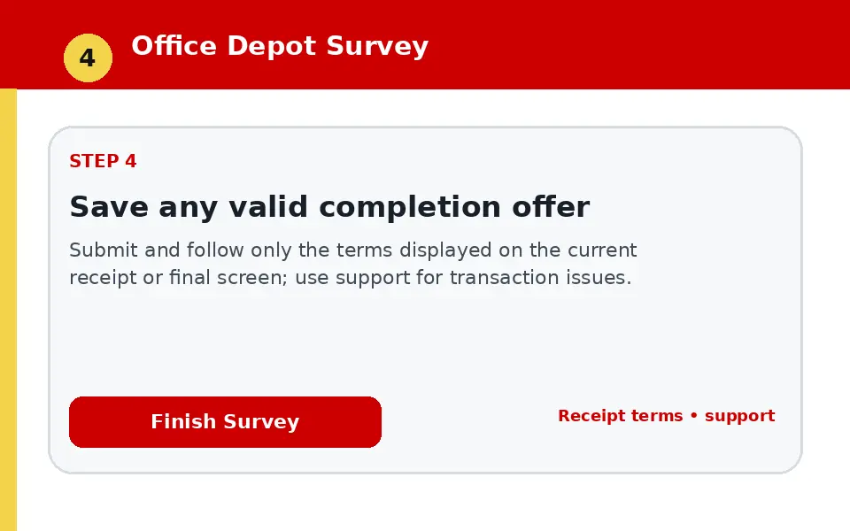 Save any valid completion offer instructional survey step illustration