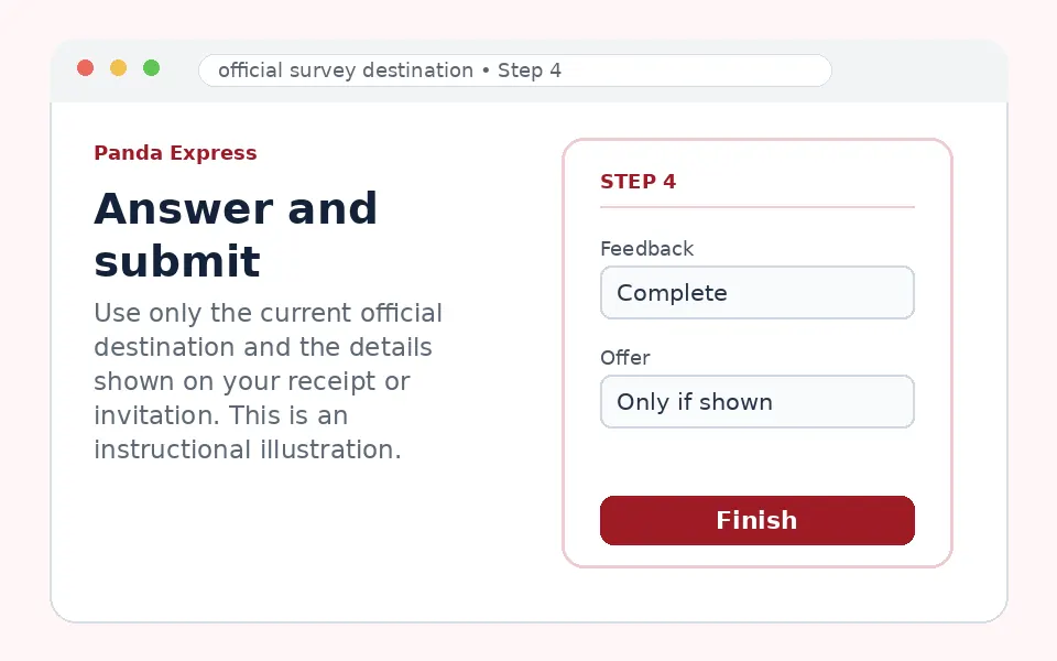 Answer and submit instructional survey step illustration