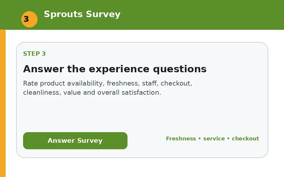 Answer the experience questions instructional survey step illustration