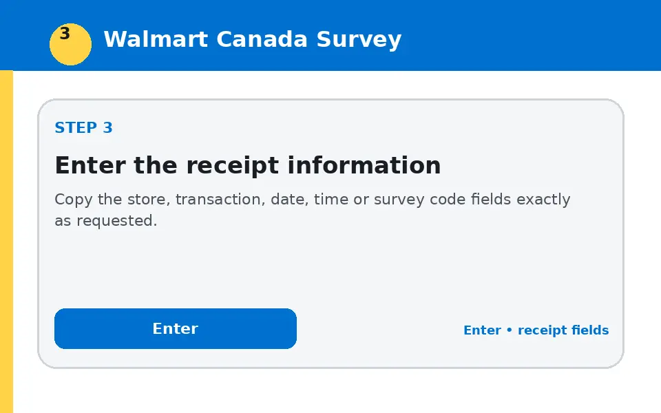 Enter the receipt information instructional survey step illustration