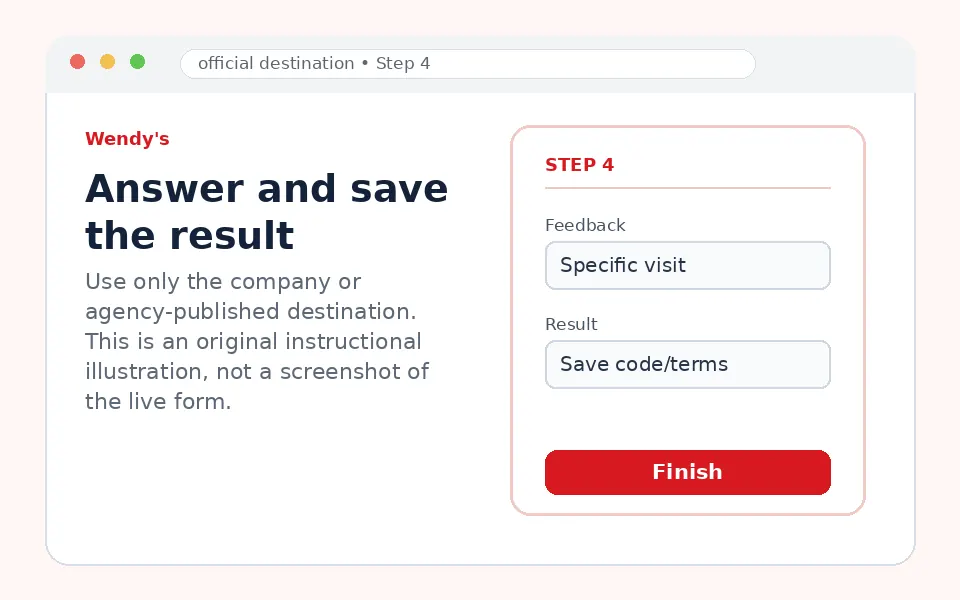 Answer and save the result instructional survey step illustration