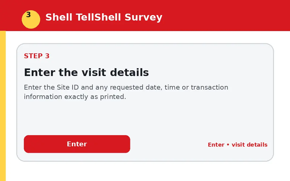 Enter the visit details instructional survey step illustration