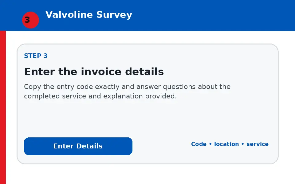 Enter the invoice details instructional survey step illustration