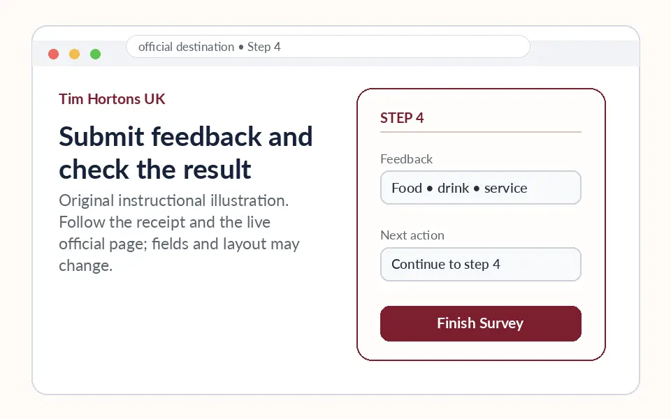 Submit feedback and check the result instructional survey step illustration