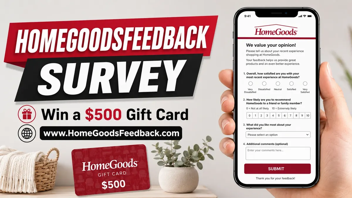HomeGoodsFeedback Survey: Receipt Steps, Rules and Support