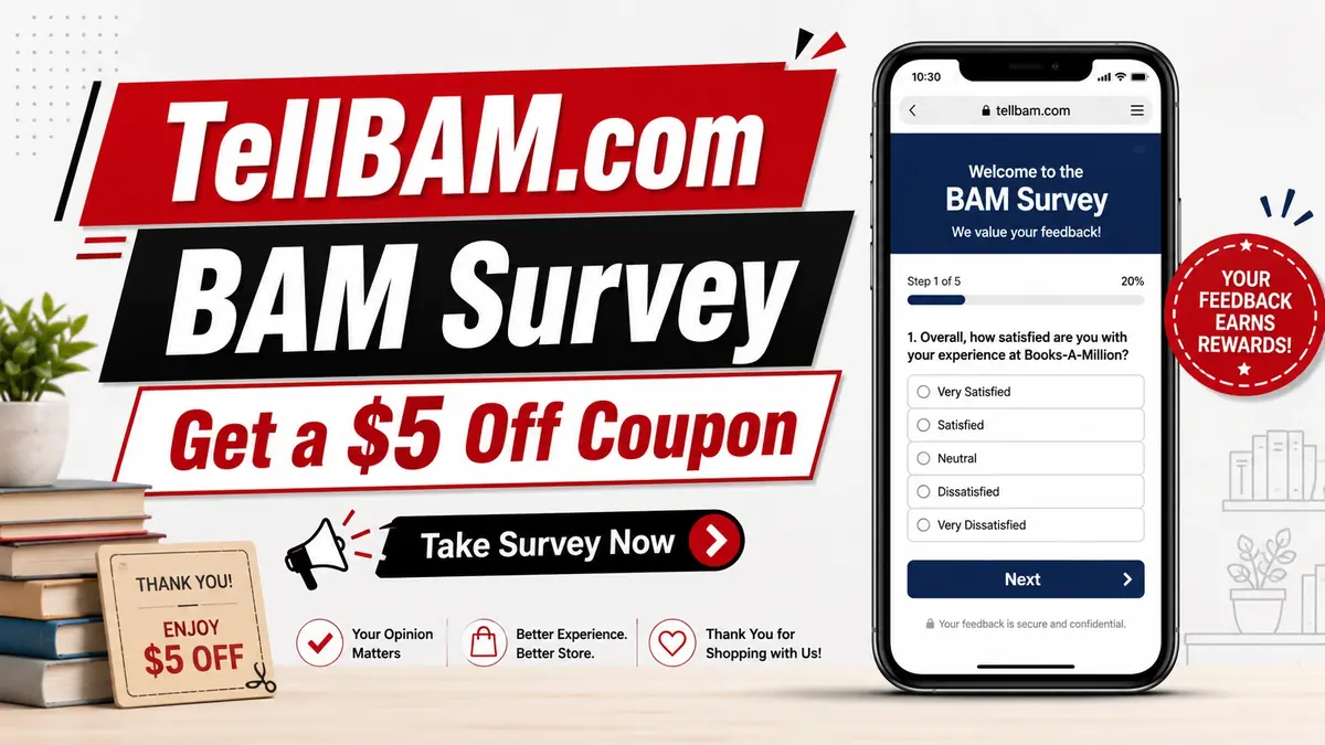 TellBAM Survey: Receipt Invitation, Coupon Check and Books-A-Million Help
